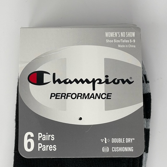 Women’s Champion Performance No Show Socks Set of 5 Pair - Picture 2 of 11